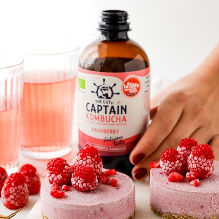 The GUTsy Captain Kombucha California Raspberry Bio-Organic Drink 400ml GOODS Holland&Barrett