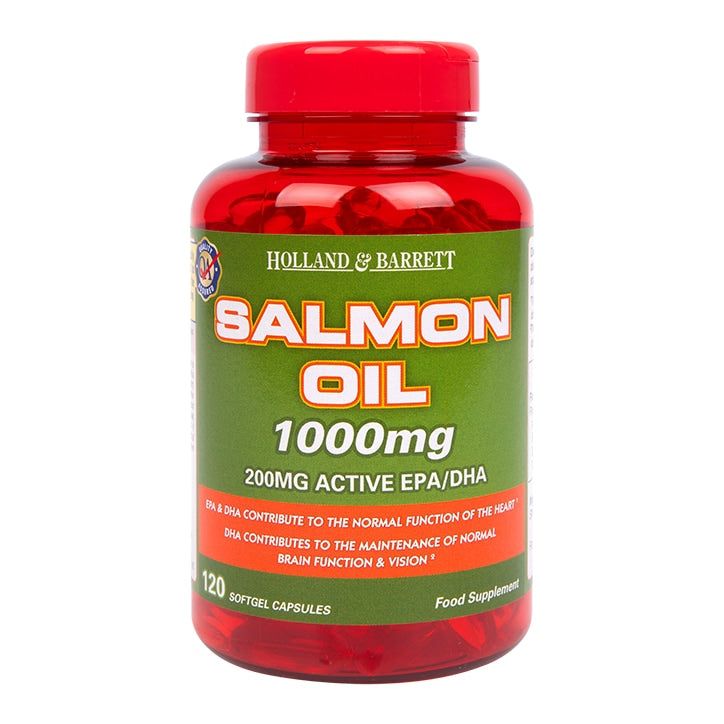 Holland &amp; Barrett Salmon Oil 120 Capsules 1000mg