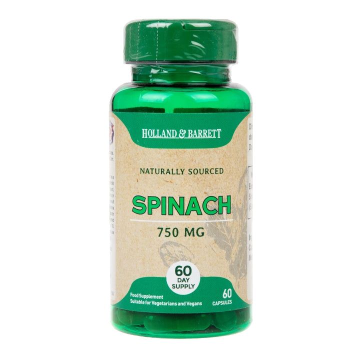 Holland & Barrett Spinach 60 Capsules 750mg