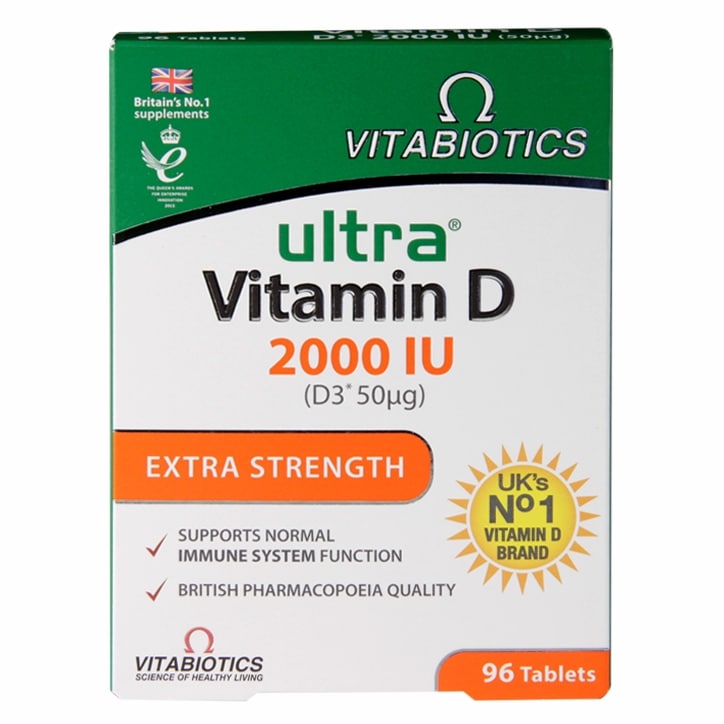 Vitabiotics Ultra Vitamin D 2000 IU Extra Strength 96 Tablets Vitamin D Boots   