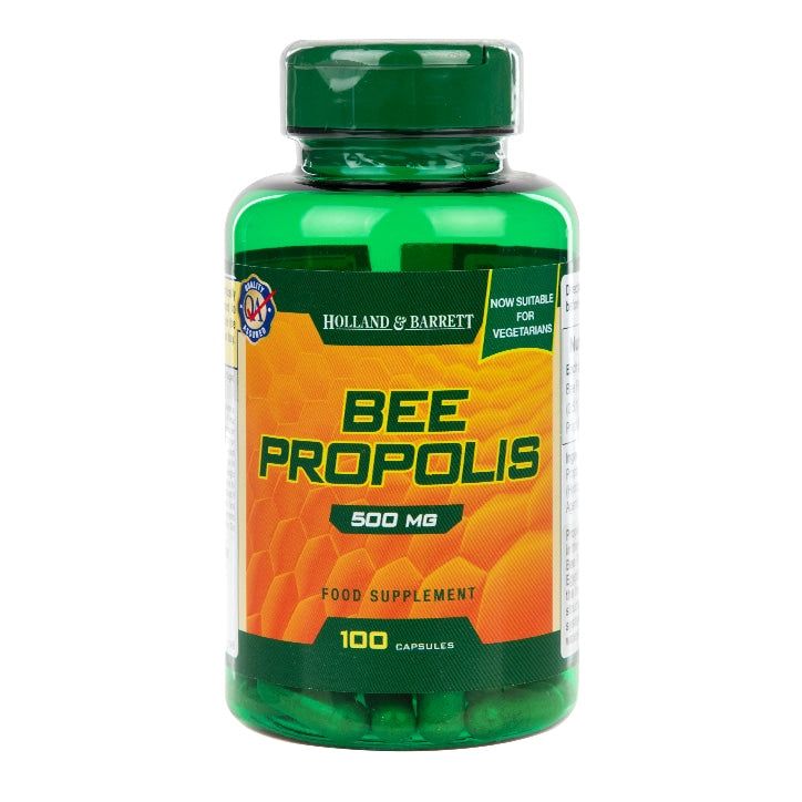 Holland & Barrett Natural Bee Propolis 500mg 100 Capsules