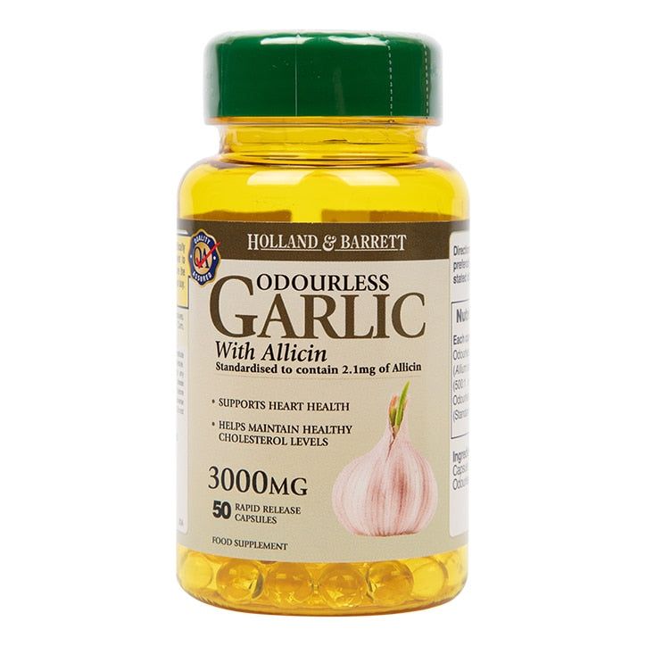 Holland &amp; Barrett Odourless Garlic 50 Capsules 3000mg