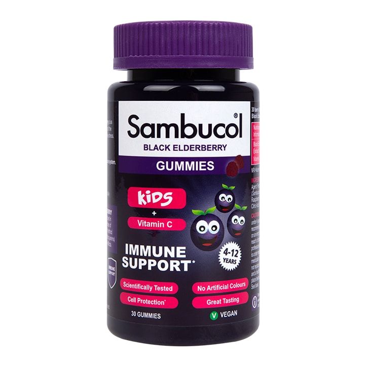 Sambucol For Kids 4-12 Years + Vitamin C Black Elderberry 30 Gummies