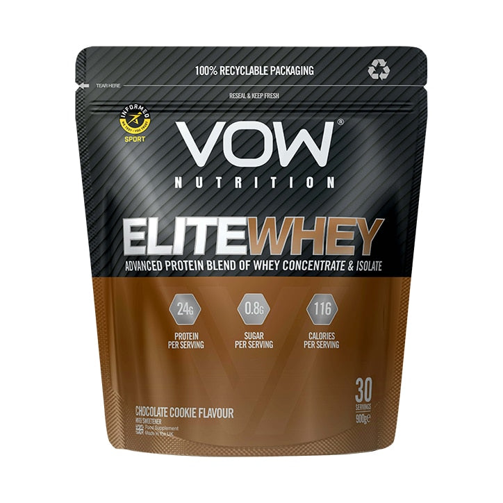 VOW Nutrition Elite Whey Chocolate Cookie 900g Whey Protein Boots   