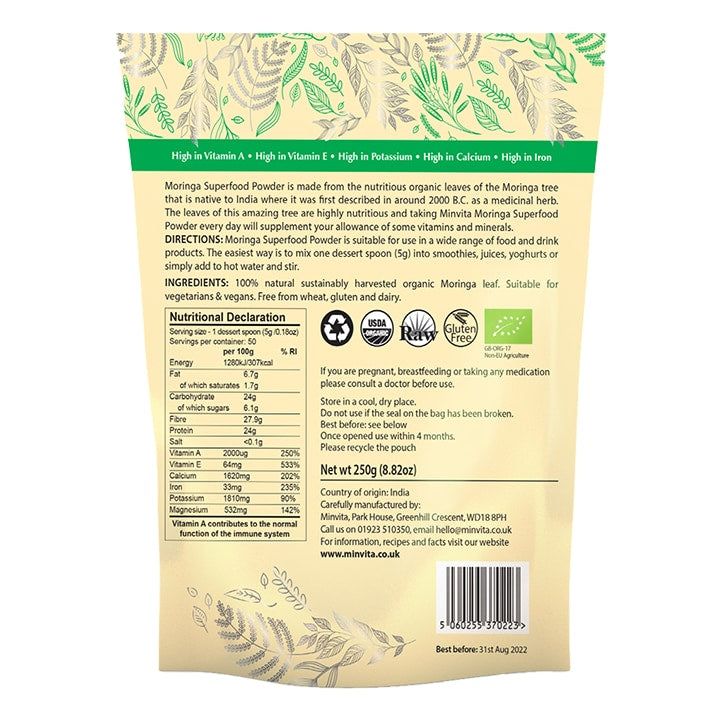 Minvita Moringa Superfood Powder 250g