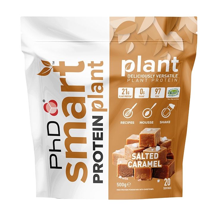 PhD Smart Protein Plant Salted Caramel 500g Vegan Sports Nutrition Holland&Barrett   