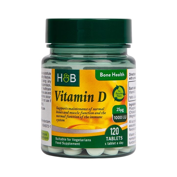 Holland &amp; Barrett Vitamin D3 1000 I.U 25ug 120 Tablets