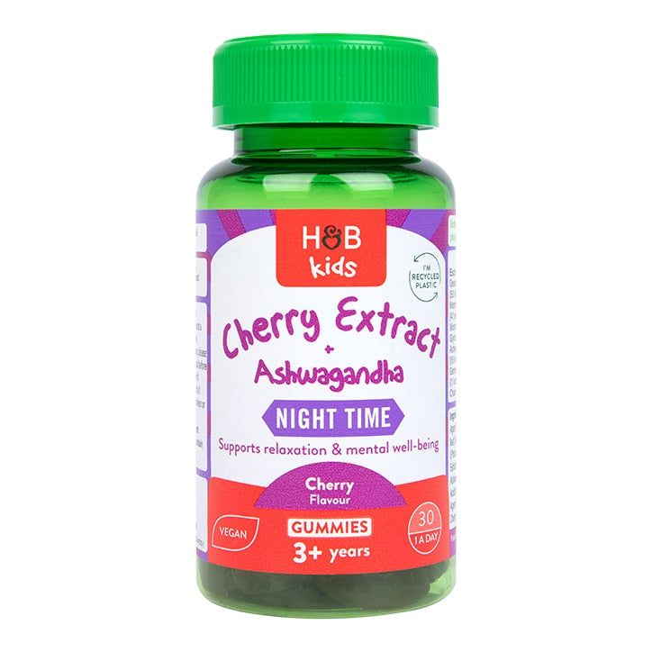 Holland &amp; Barrett Kids Cherry Extract &amp; Ashwagandha Nightime 30 Gummies