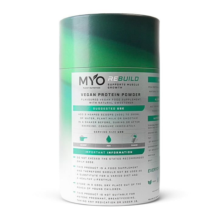 MYO Plant Nutrition Vegan Protein Supplement Chocolate 500g