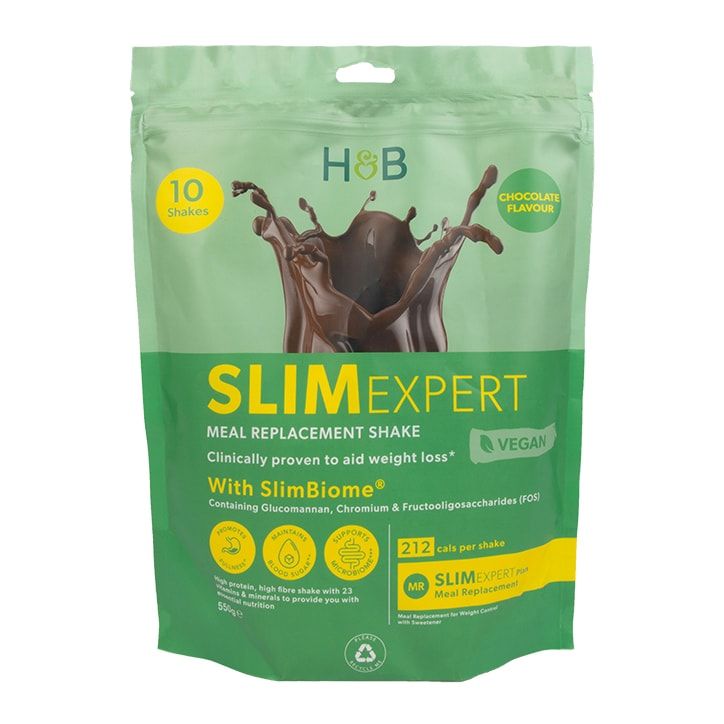 Holland &amp; Barrett SlimExpert Meal Replacement Shake Vegan Chocolate Flavour 550g