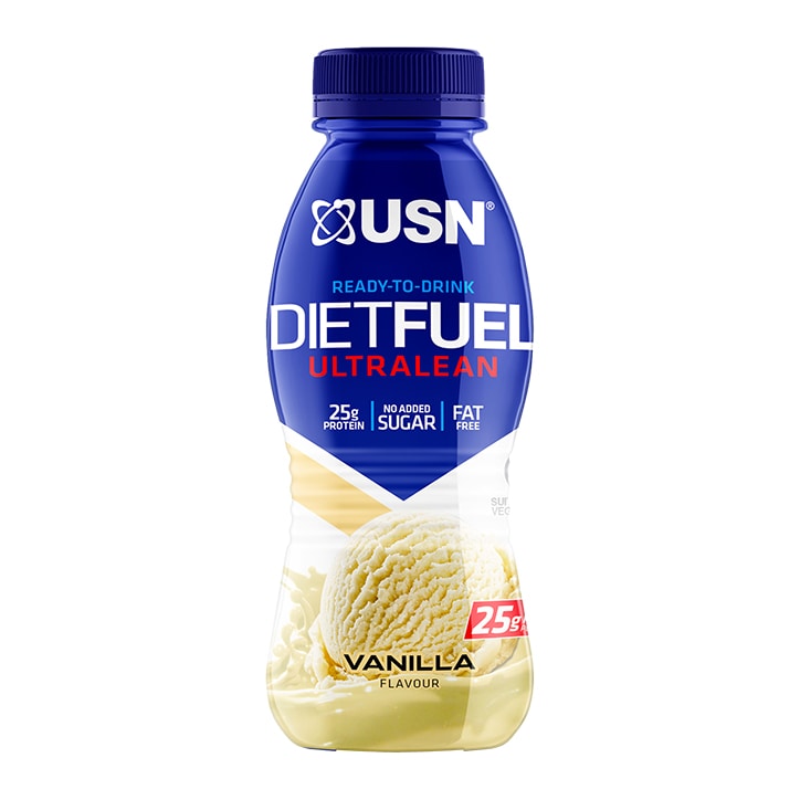 USN Diet Fuel Ultralean Vanilla 330ml Protein Drinks Holland&Barrett   