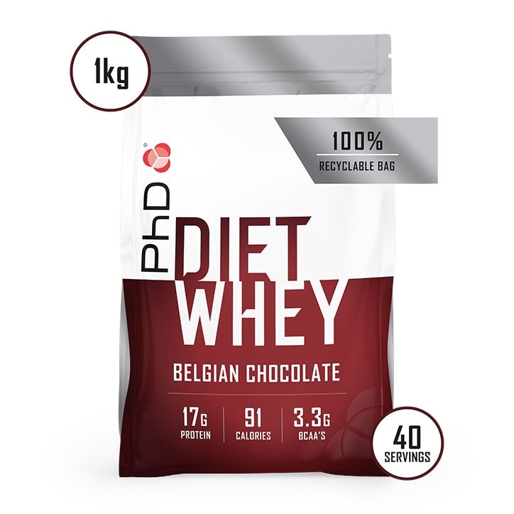 PhD Diet Whey Powder Belgian Chocolate 1000g