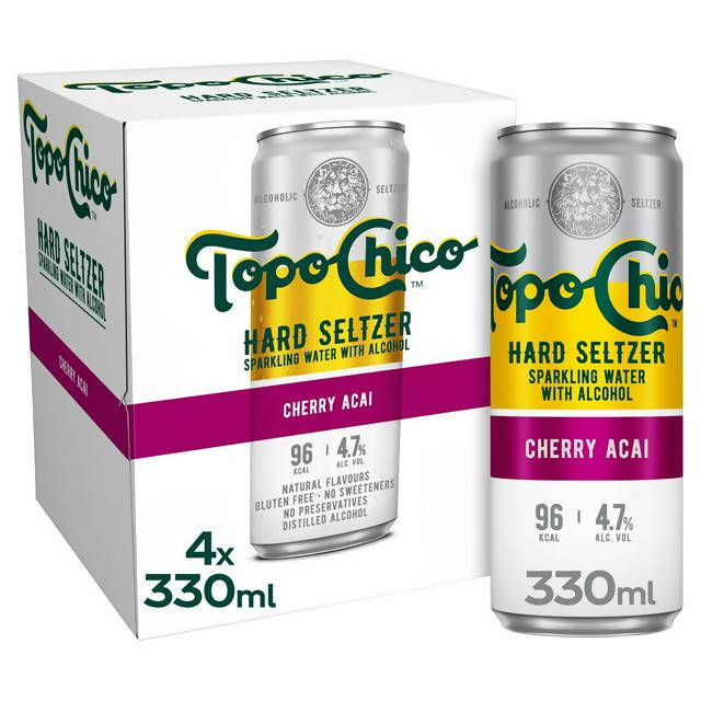 Topo Chico Hard Seltzer Cherry Acai 4x330ml