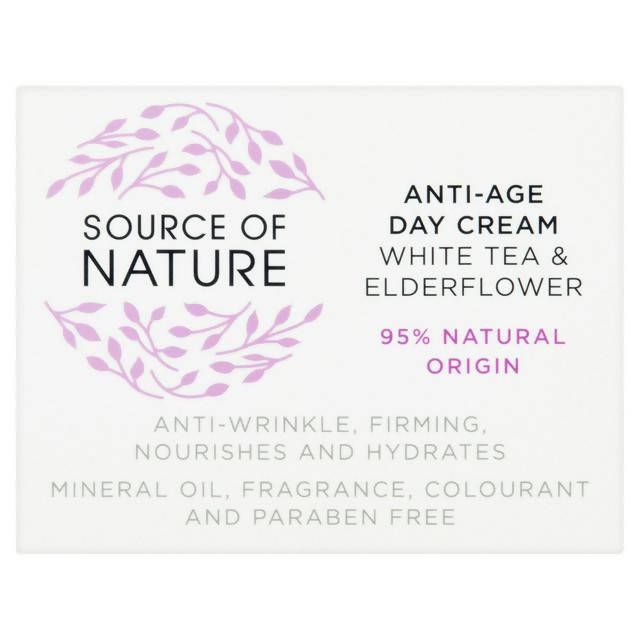 Source of Nature Anti-Age Day Cream White Tea & Elderflower 50ml PERSONAL CARE Sainsburys   