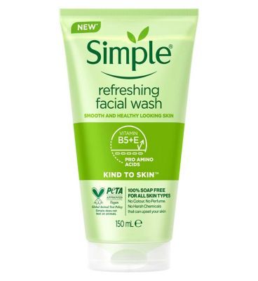 Simple Kind to Skin Refreshing Facial Wash Gel 150 ml Make Up & Beauty Accessories Boots   