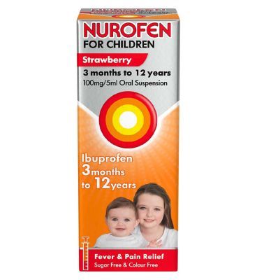 Nurofen for Children Strawberry 3 months to 12 years 100mg/5ml Oral Suspension -  200ml Baby Healthcare Boots   