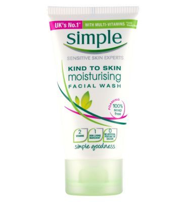 Simple Kind to Skin Facial Wash Moisturising 50ml Make Up & Beauty Accessories Boots   