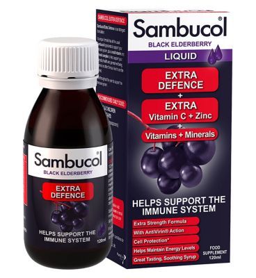 Sambucol Liquid Extra Defence - 120ml General Health & Remedies Boots   