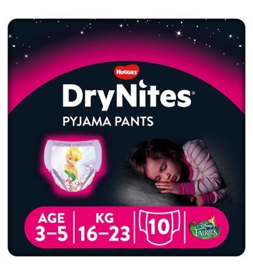 Huggies DryNites Pyjama Bed Wetting Pants Girls, 10 Pants, 3-5 Years