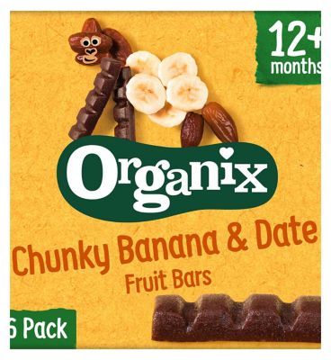 Organix Banana & Date Organic Fruit Snack Bar Multipack 6x17g