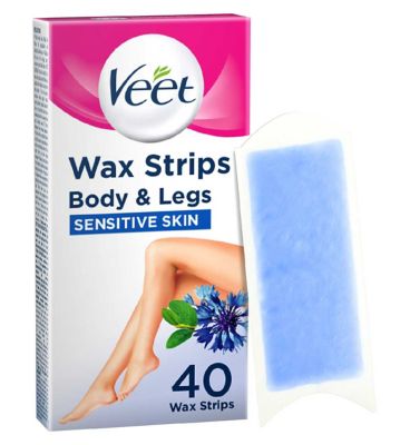 Veet 40 Wax Strips Maxi Format - Sensitive Skin Women's Toiletries Boots   