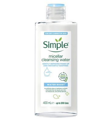 Simple Water Boost Micellar Cleansing Water Sensitive Skin 400ml Make Up & Beauty Accessories Boots   