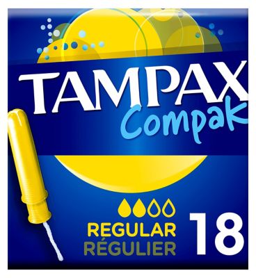 Tampax Compak Regular Tampons Applicator 18X