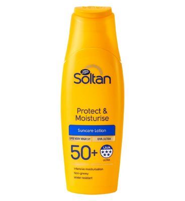 Soltan Protect & Moisturise Lotion SPF50+ 200ml Suncare & Travel Boots   