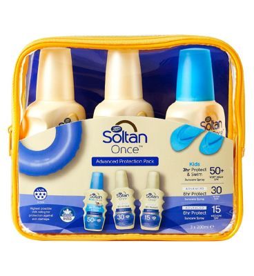 Soltan Once Family Pack Suncare & Travel Boots   