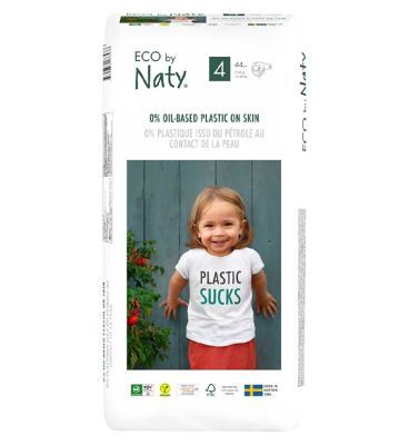 Naty Size 4, 44 Eco Nappies, 7-18kg Baby Accessories & Cleaning Boots   