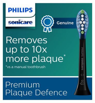 Philips Sonicare Premium Plaque Defence BrushSync Enabled Replacement Brush Heads - 4pk Black HX9044/33 Dental Boots   