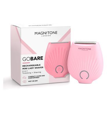 Magnitone GoBare! Rechargeable Mini Lady Shaver - Pink Women's Toiletries Boots   