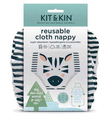 Kit & Kin Reusable Cloth Nappy (Zebra Design)