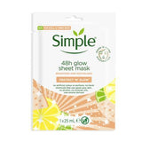 Simple Protect 'N' Glow Sheet Mask 48h Glow 1 mask Make Up & Beauty Accessories Boots   