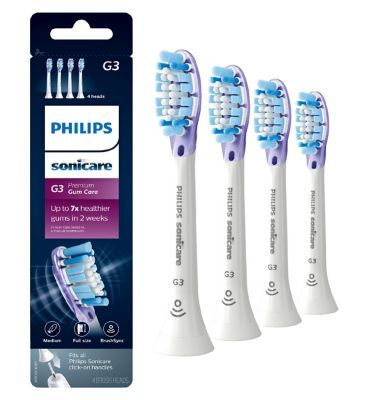 Philips Sonicare Premium Gum Care BrushSync-Enabled Replacement Heads White (4 pack) HX9054/17 Dental Boots   