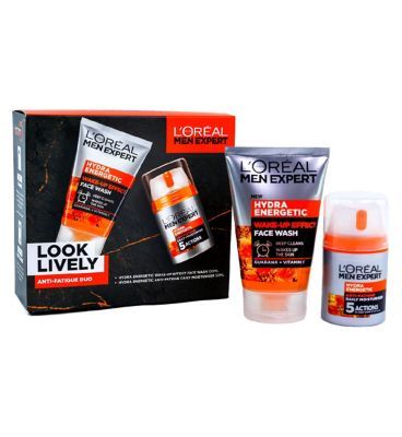 L'Oreal Paris Men Expert Look Lively Anti-Fatigue Duo Giftset for him Men's Toiletries Boots   