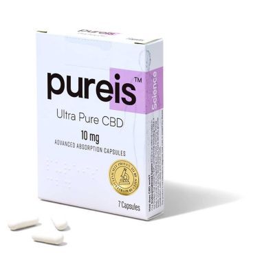 Pureis Ultra Pure CBD 10mg Capsules - 7 Capsules Aromatherapy Boots   