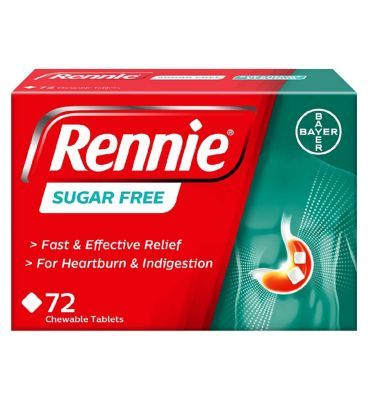 Rennie Sugar Free Flavour - 72 Chewable Tablets First Aid Boots   