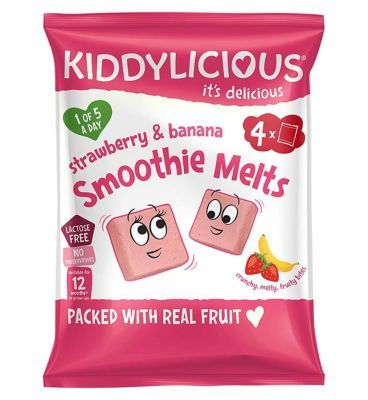 Kiddylicious Strawberry & Banana Smoothie Melts Multipack 4x6g Baby Accessories & Cleaning Boots   