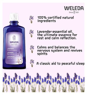 Weleda Lavender Bath Milk Vegan 200ml Make Up & Beauty Accessories Boots   