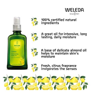 Weleda Citrus Refreshing Body Oil 100ml Make Up & Beauty Accessories Boots   