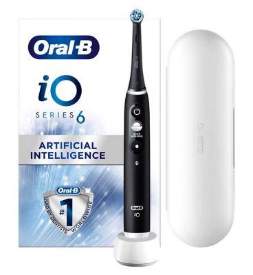 Oral-B iO6 Electric Toothbrush - Black Lava Dental Boots   