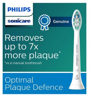 Philips Sonicare C2 Optimal Plaque Defence White Replacement Brushheads - 4pk  HX9024/10 Dental Boots   