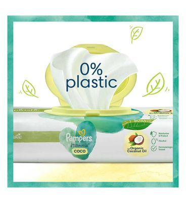 Pampers Harmonie Coconut Plastic Free Baby Wipes 42s Baby Accessories & Cleaning Boots   