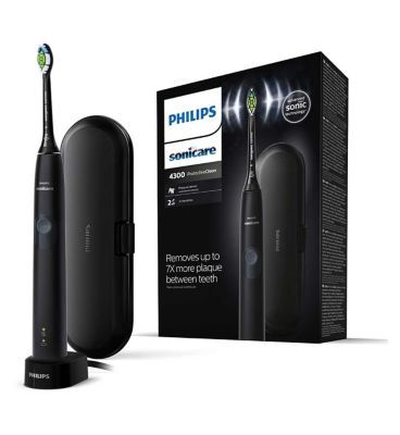 Philips Sonicare ProtectiveClean 4300 Electric Toothbrush with Travel Case – Black HX6800/87 GOODS Boots   