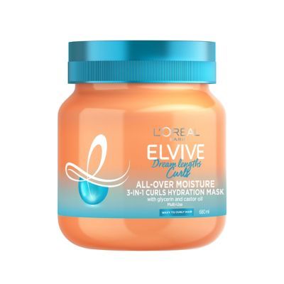 L'Oreal Paris Elvive Dream Lengths Curls 3-in-1 Curls Hydration Mask for Wavy to Curly Hair 680ml Haircare & Styling Boots   