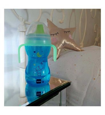 MAM Fun to Drink with Glow Handles - 270ml Blue Baby Accessories & Cleaning Boots   