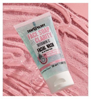 Soap & Glory Face Soap & Clarity Vitamin C Facial Wash 50ml Suncare & Travel Boots   