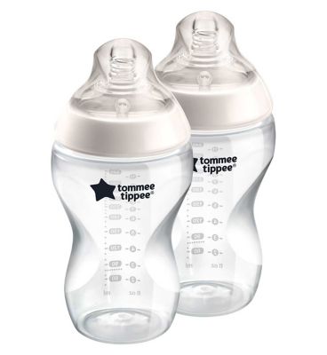 Tommee Tippee Natural Start Anti-Colic Baby Bottle, 340ml, 3+ months, Teat, Anti-Colic Valve, Self-Sterilising, Pack of 2