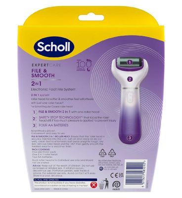 Scholl 2-in-1 Electronic Foot File System General Health & Remedies Boots   